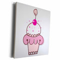 3dRose Boehm Graphics Food - Strawberry Cupcake Illustration - Museum Grade Canvas Wrap (cw_203054)