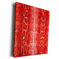 3dRose Red Snakeskin Animal Print - Museum Grade Canvas Wrap (cw_20350)