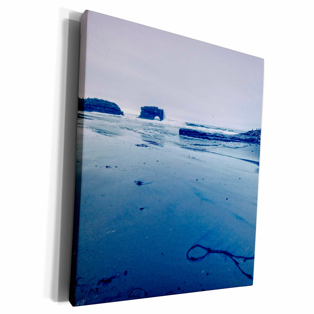 3dRose Natural Bridge State Beach Arch - Museum Grade Canvas Wrap (cw_203958)