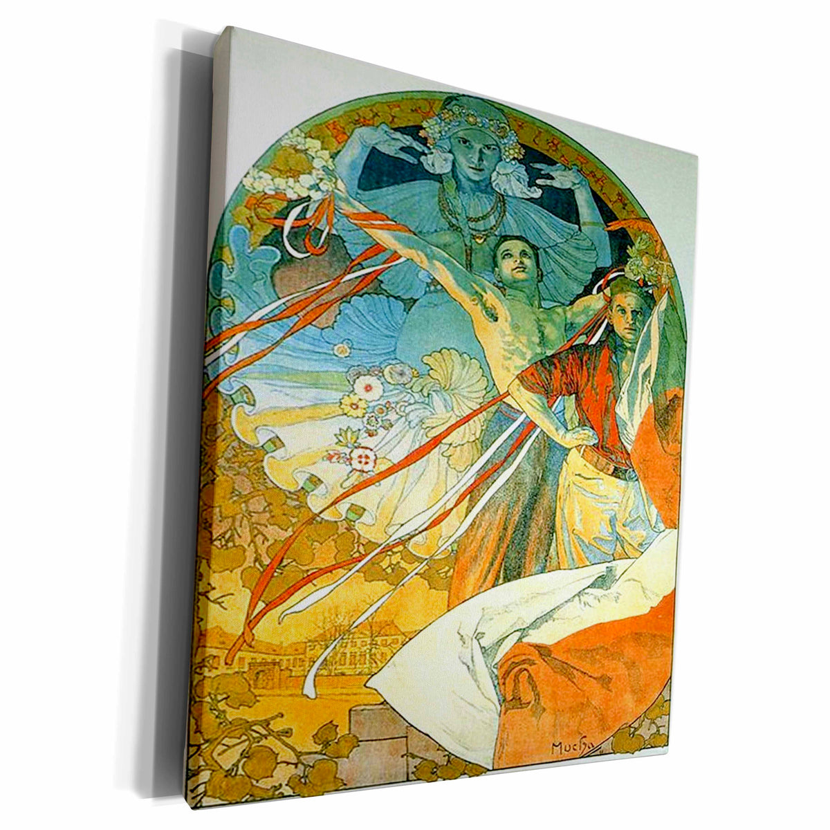 3dRose Print of Muchas Eighth Sokol Art - Museum Grade Canvas Wrap (cw_204283)