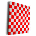 3dRose Red and White Checkered Print - Museum Grade Canvas Wrap (cw_20429)