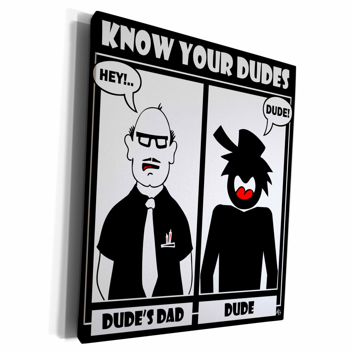 3dRose DUDES DAD image 1 - Museum Grade Canvas Wrap (cw_20437)