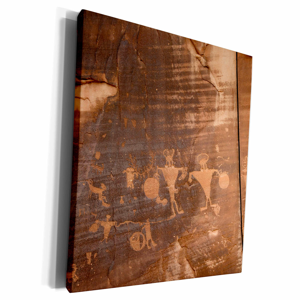 3dRose Petroglyphs near Moab, Utah - Museum Grade Canvas Wrap (cw_205259)