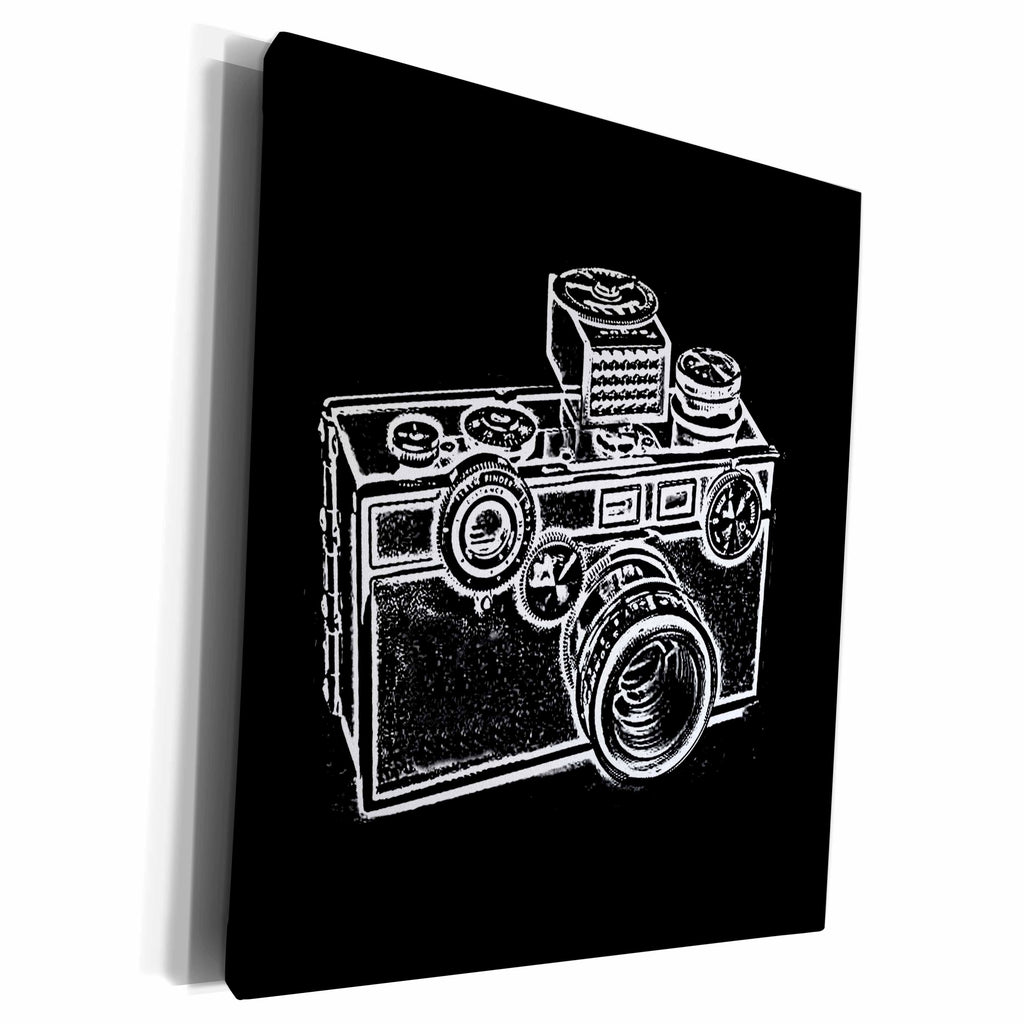 3dRose Picture of a Vintage Classical Camera - Museum Grade Canvas Wrap (cw_20714)