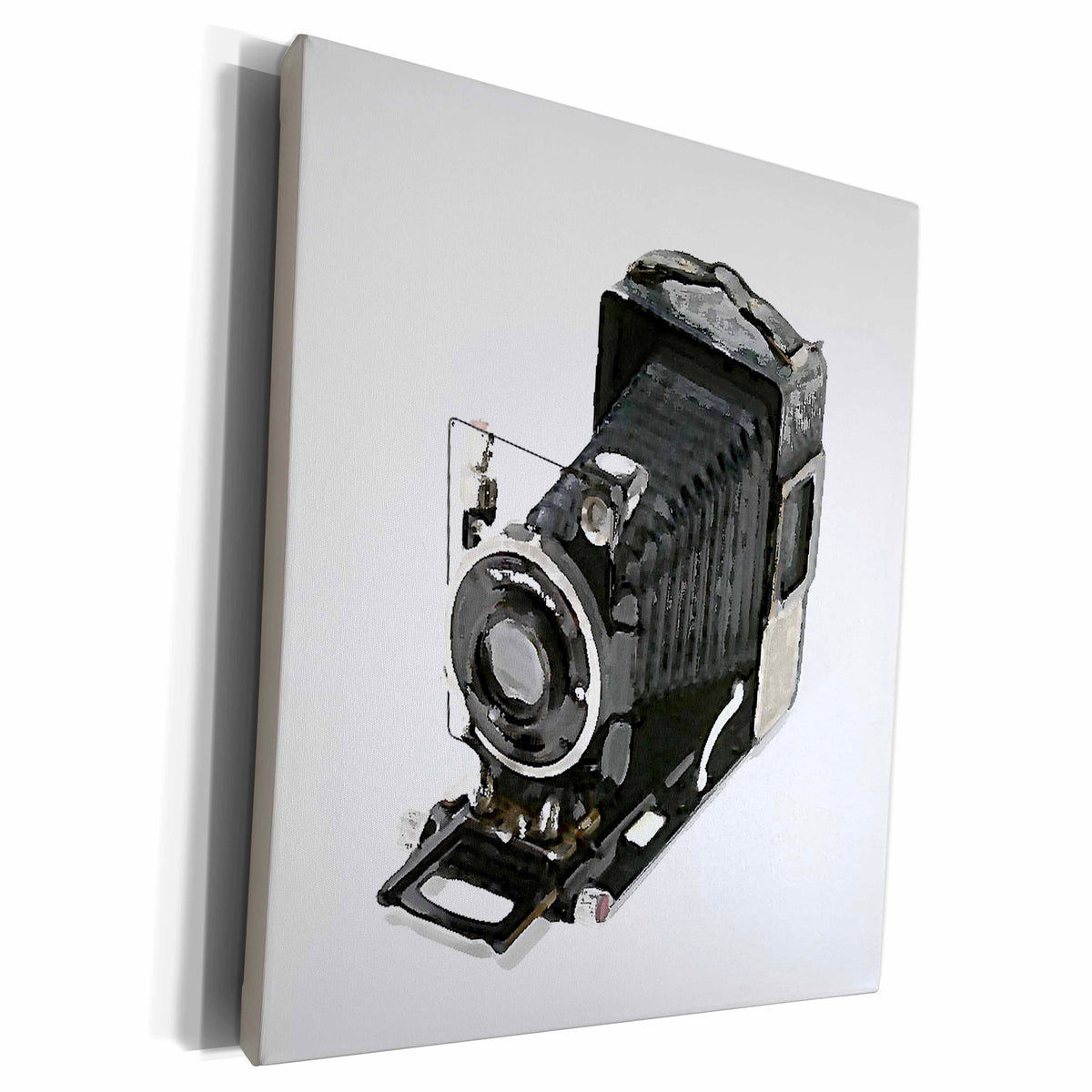 3dRose Picture of a Classical Vintage Camera with bellow - Museum Grade Canvas Wrap (cw_20722)