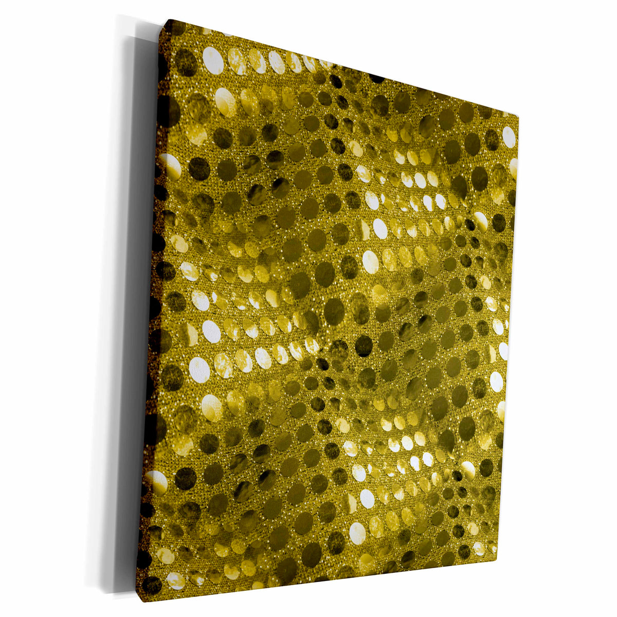 3dRose Gold Sequin Fabric Effect Photograph - Museum Grade Canvas Wrap (cw_210799)