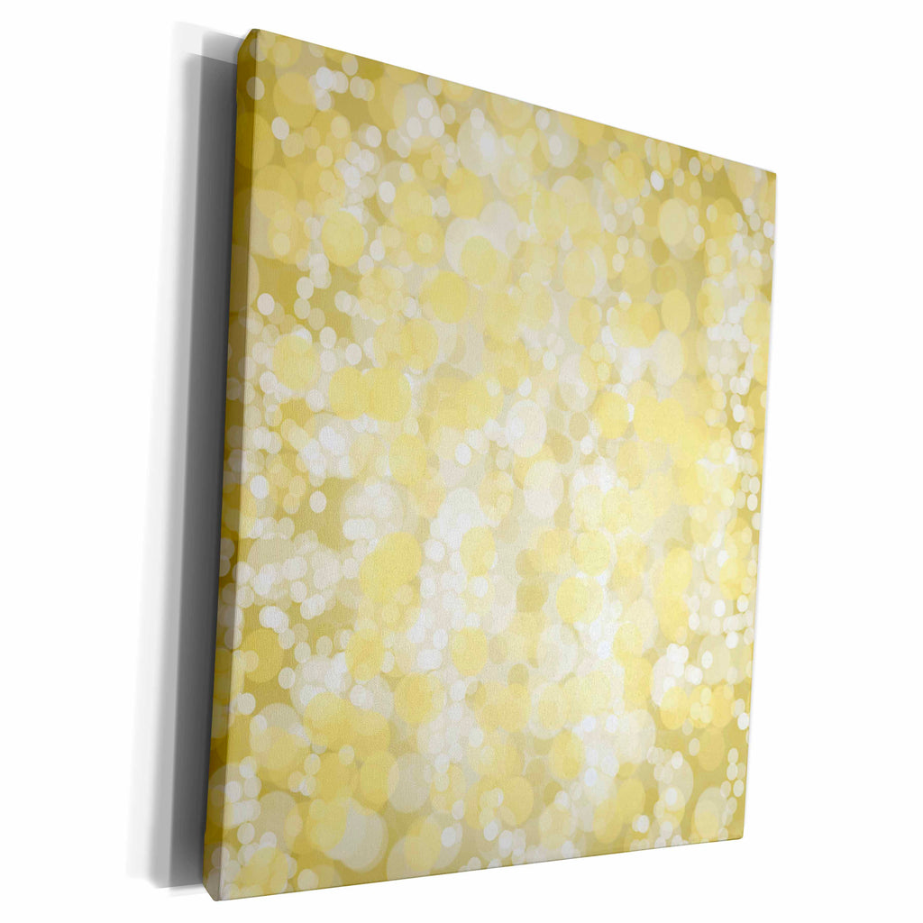 3dRose Gold and White Layered Bokeh Sparkle - Museum Grade Canvas Wrap (cw_210800)