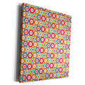 3dRose Pink, Orange, Yellow, Blue and Gray Circles In... - Museum Grade Canvas Wrap (cw_210876)