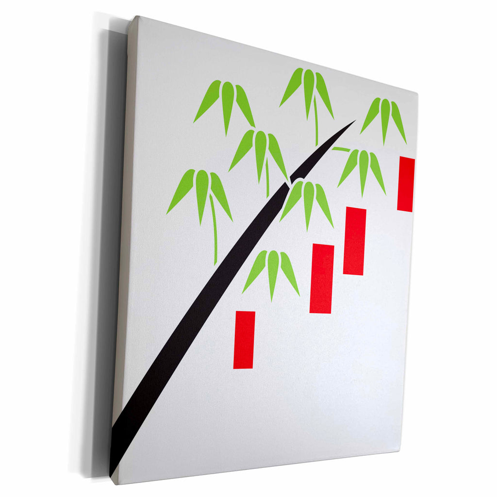 3dRose Oriental Tree with Hanging Red Lanterns - Museum Grade Canvas Wrap (cw_211103)
