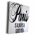 3dRose Paris Is Always A Good Idea Over A Gray Eiffel Tower - Museum Grade Canvas Wrap (cw_211116)