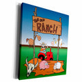 3dRose The Old Ranch with Farm Animals - Museum Grade Canvas Wrap (cw_211660)