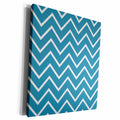 3dRose PS Chic - Teal and White Chevron Zigzag - Museum Grade Canvas Wrap (cw_212108)