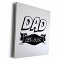 3dRose BrooklynMeme Sayings - Dad - Est. 2014 - Museum Grade Canvas Wrap (cw_212211)