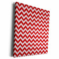 3dRose Red and White Chevron Herringbone - Museum Grade Canvas Wrap (cw_212473)