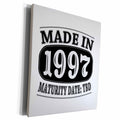 3dRose Made in 1997 - Maturity Date TDB - Museum Grade Canvas Wrap (cw_212512)