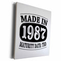 3dRose Made in 1987 - Maturity Date TDB - Museum Grade Canvas Wrap (cw_212522)