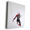 3dRose Cyborg Samurai Leaping Forward with Drawn Swords - Museum Grade Canvas Wrap (cw_212932)