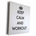 3dRose Keep Calm And Workout, Black Letters With A Black... - Museum Grade Canvas Wrap (cw_213332)