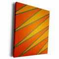 3dRose Orange, Teal, Yellow, Zig Zags - Museum Grade Canvas Wrap (cw_213742)