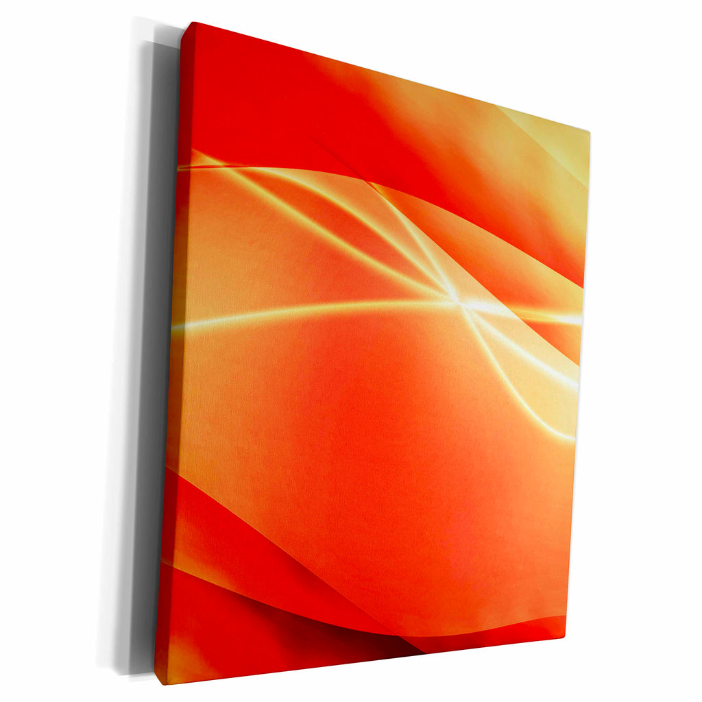 3dRose Orange, Streamers, White, Sparkle, Abstract,... - Museum Grade Canvas Wrap (cw_213781)
