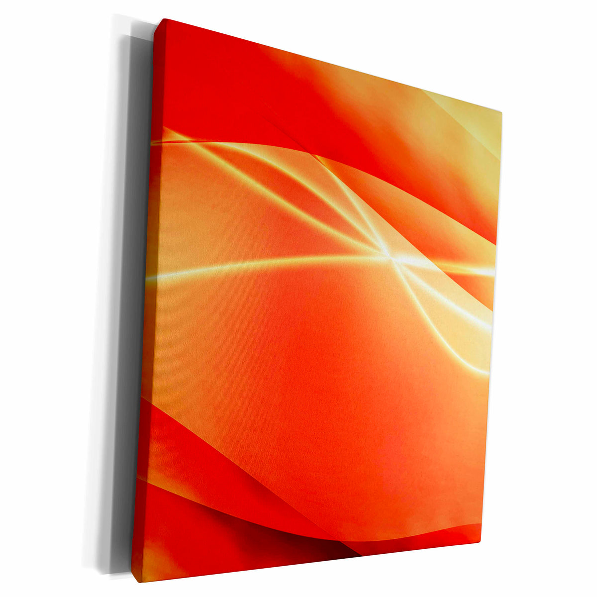 3dRose Orange, Streamers, White, Sparkle, Abstract,... - Museum Grade Canvas Wrap (cw_213781)