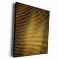 3dRose Small Gold Metal Effect Honeycomb Pattern - Museum Grade Canvas Wrap (cw_213874)