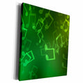 3dRose Green Bokeh Musical Notes Sparkle - Museum Grade Canvas Wrap (cw_213905)