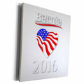 3dRose Vote Sanders 2016 with Heart - Museum Grade Canvas Wrap (cw_214383)