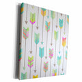 3dRose Janna Salak Designs Boho - Watercolor Arrows Pattern - Museum Grade Canvas Wrap (cw_214554)