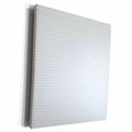 3dRose Blue and White Lined Paper Effect - Museum Grade Canvas Wrap (cw_215574)