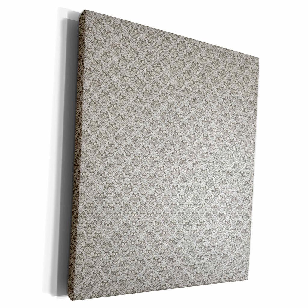 3dRose Charcoal Gray, Small Diamond Damask Pattern - Museum Grade Canvas Wrap (cw_215694)