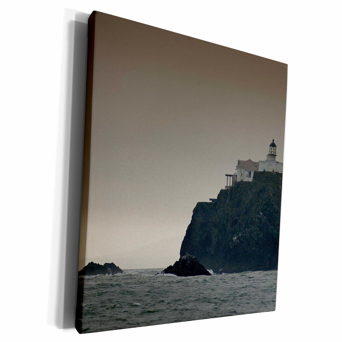 3dRose Bonita Lighthouse at sunrise - Museum Grade Canvas Wrap (cw_216072)
