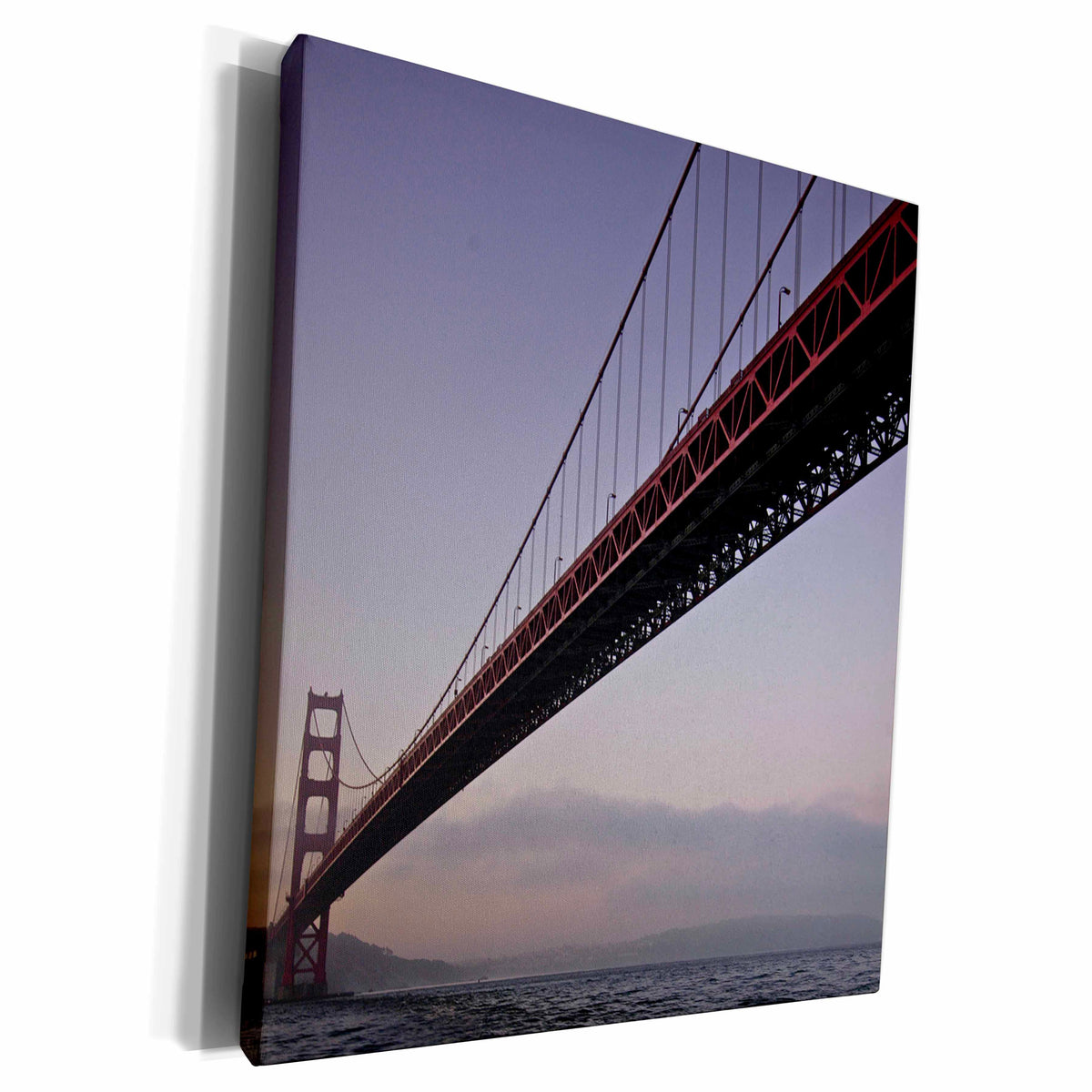 3dRose Golden Gate Bridge. Alcatraz Prison. - Museum Grade Canvas Wrap (cw_216074)