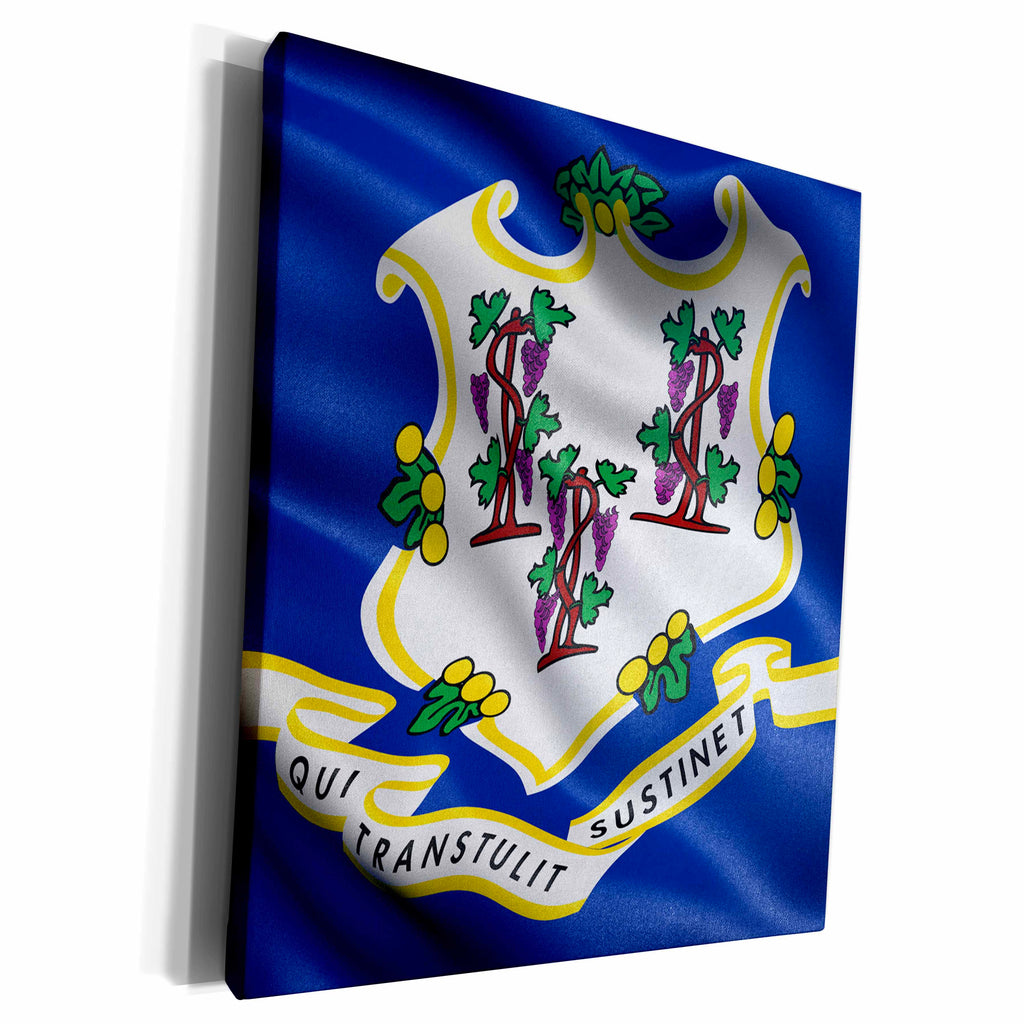 3dRose Connecticut state flag - Museum Grade Canvas Wrap (cw_216240)