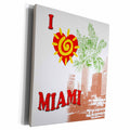 3dRose I love Miami. Florida. Popular saying. - Museum Grade Canvas Wrap (cw_216453)