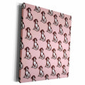 3dRose Cute Puppy Dogs on a Pink Background - Museum Grade Canvas Wrap (cw_216480)
