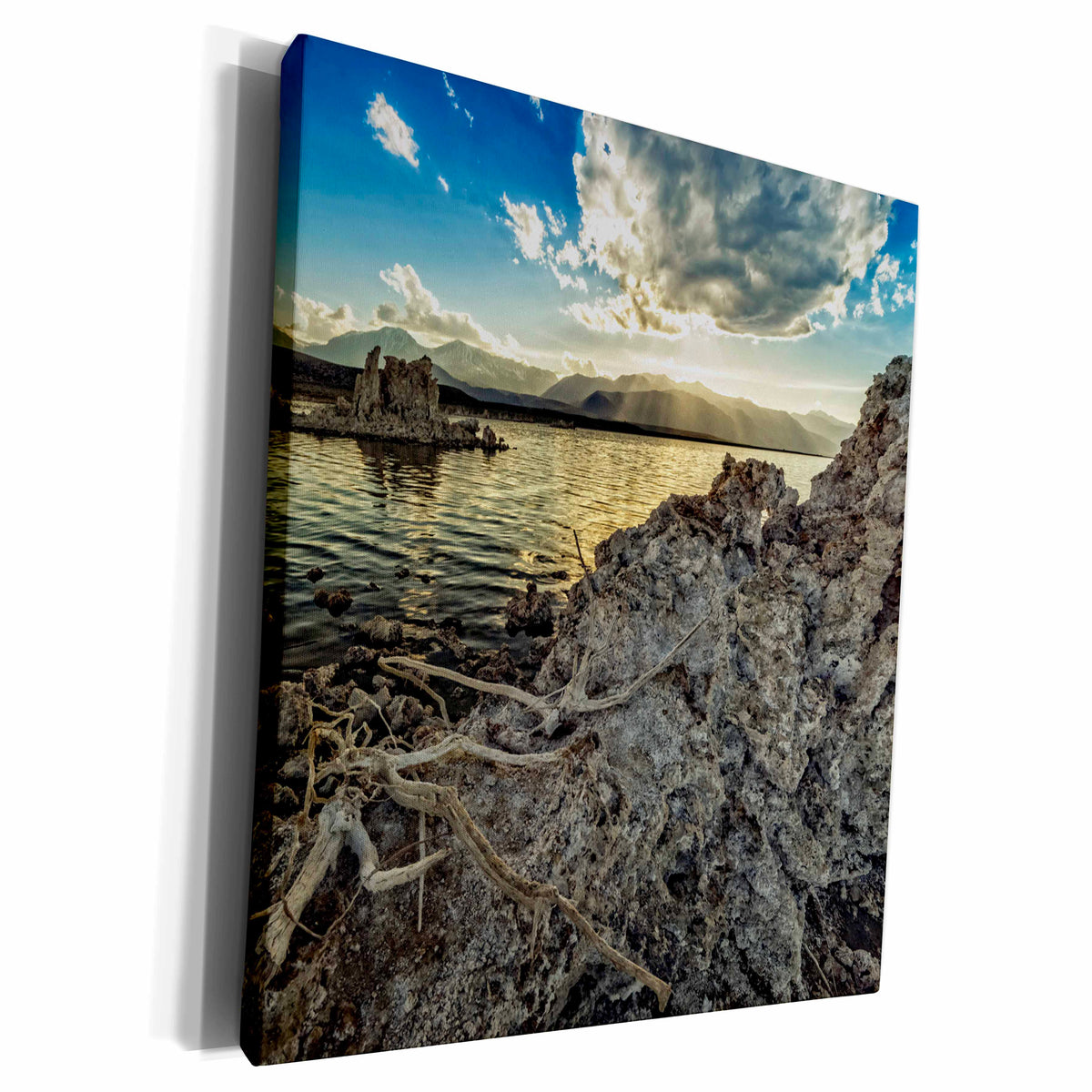3dRose Mono Lake Tufa Before Sunset - Museum Grade Canvas Wrap (cw_216504)