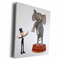 3dRose Boehm Graphics Cartoon - Elephant at the Circus - Museum Grade Canvas Wrap (cw_216521)