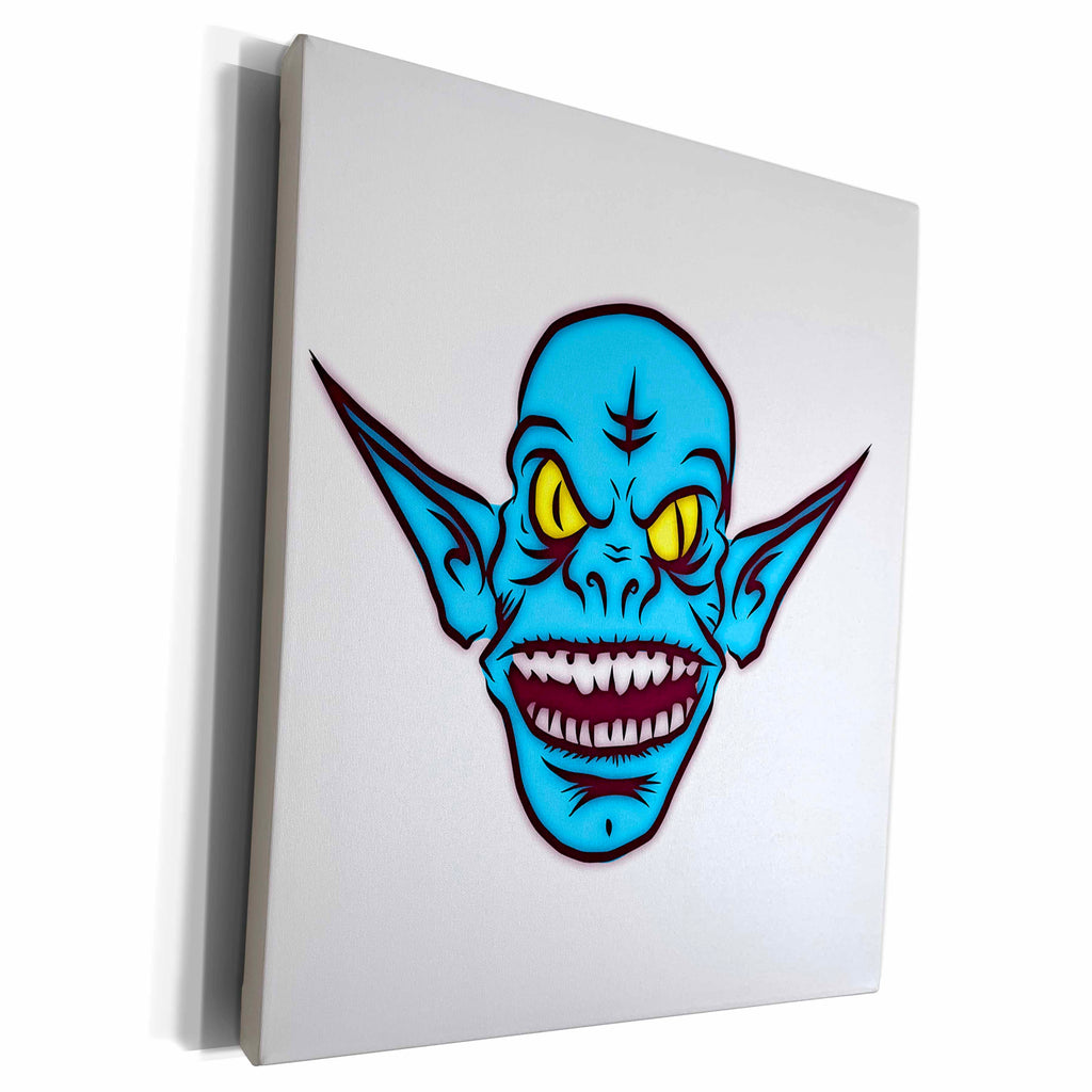 3dRose Ugly Monster, Alien, Devil, Evil. Popular image. - Museum Grade Canvas Wrap (cw_216545)