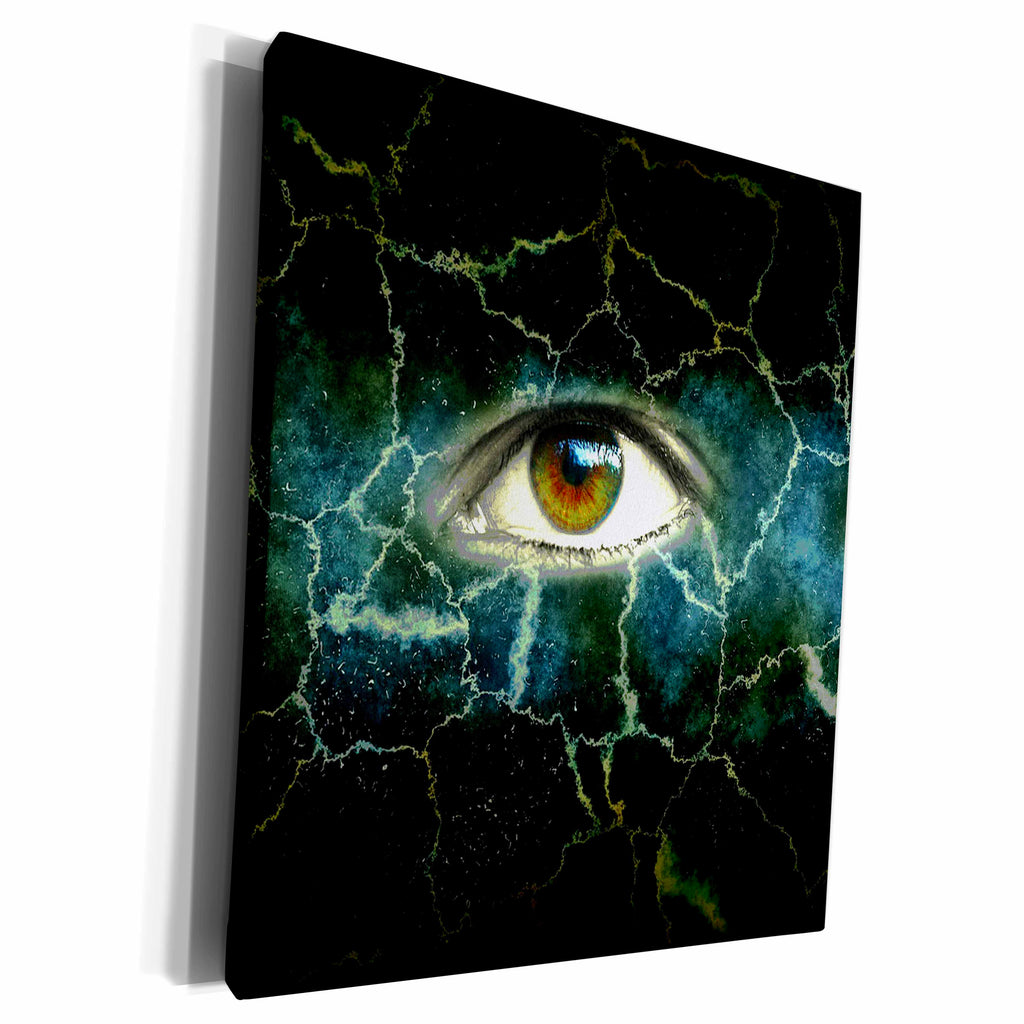 3dRose Evil eye. Monster, Devil, Alien. Popular image. - Museum Grade Canvas Wrap (cw_216546)