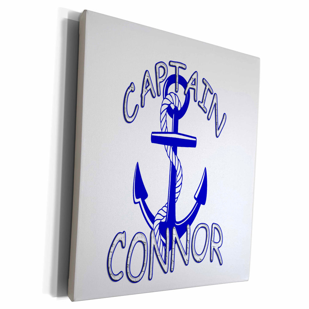3dRose Captain Connor. Personalized quotes. - Museum Grade Canvas Wrap (cw_216583)