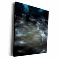 3dRose Scary Halloween Grave Scene At Night Under A Starry... - Museum Grade Canvas Wrap (cw_216788)