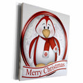 3dRose Cute Red and White Penguin With Merry Christmas - Museum Grade Canvas Wrap (cw_217074)
