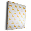 3dRose Gold Effect Reindeer On A Grunge White Background... - Museum Grade Canvas Wrap (cw_217219)