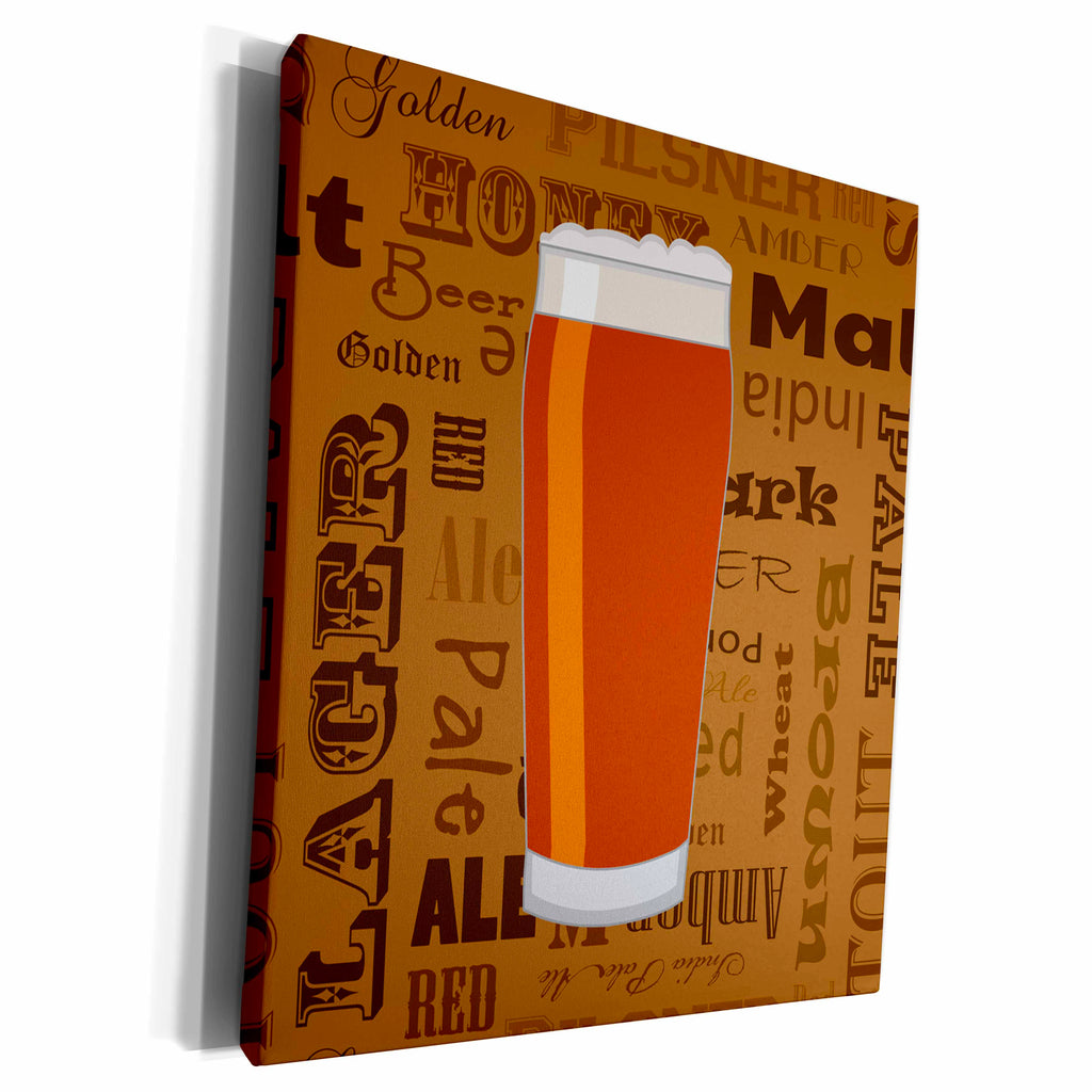 3dRose Beer Lover Series Shaker - Museum Grade Canvas Wrap (cw_217260)