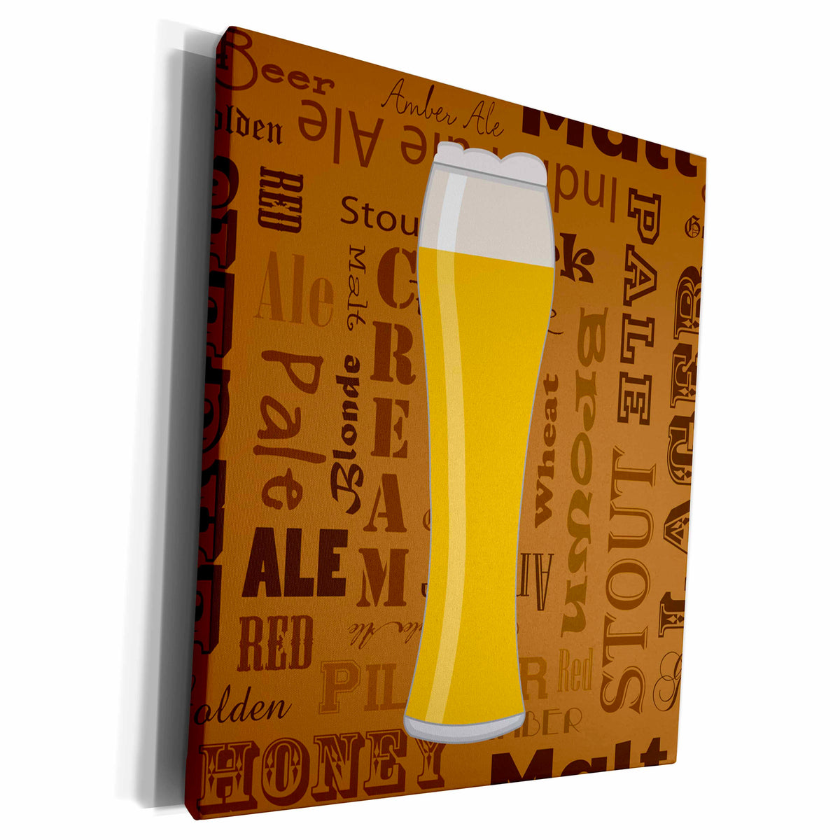 3dRose Beer Lover Series Weizen - Museum Grade Canvas Wrap (cw_217264)
