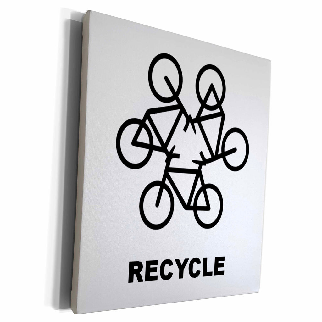 3dRose Recycle Emblem from Bicycles - Museum Grade Canvas Wrap (cw_217319)