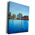 3dRose Sandy Mertens Massachusetts - Cambridge Skyline Cartoon - Museum Grade Canvas Wrap (cw_21732)