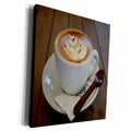 3dRose Americano Coffee with Tulip Design - Museum Grade Canvas Wrap (cw_217332)