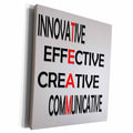 3dRose Innovative, Effective, Creative, Communicative -... - Museum Grade Canvas Wrap (cw_218358)